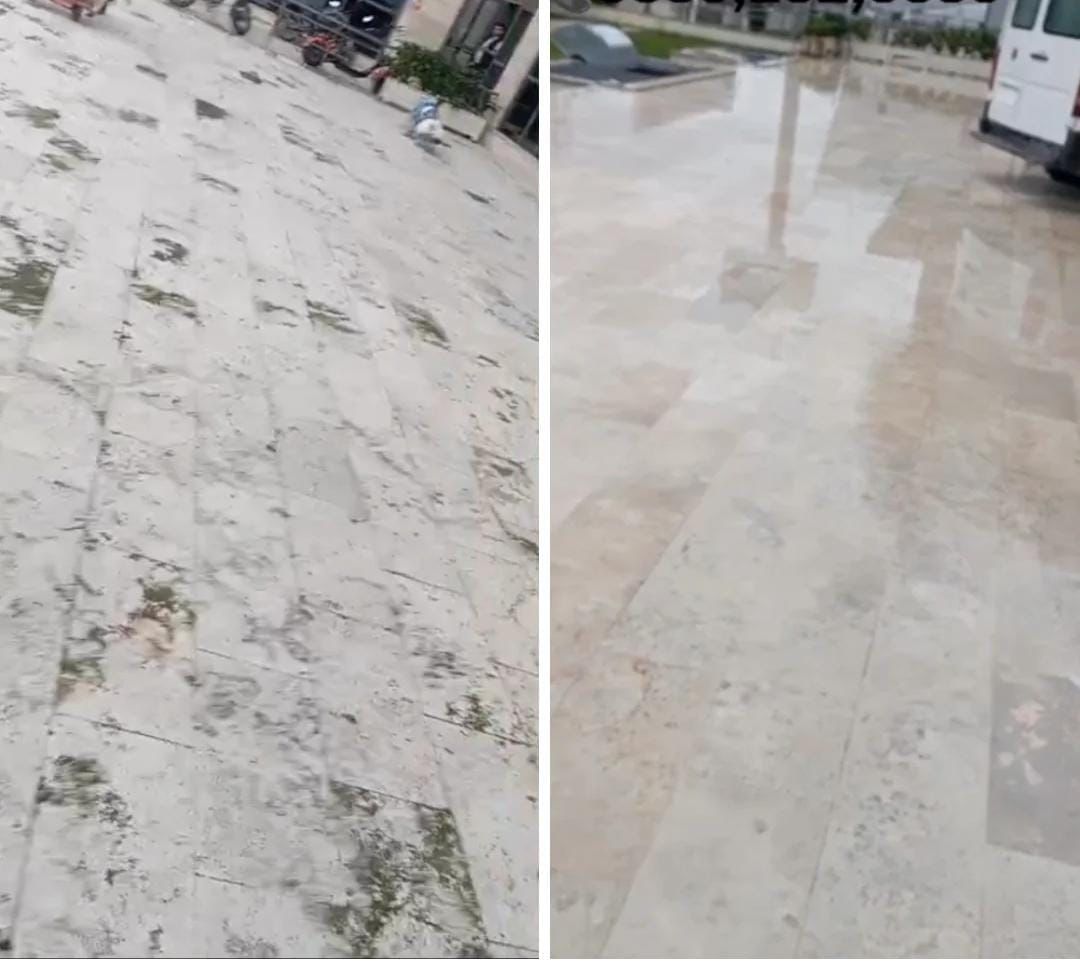 Villa giriş antre mermer silim ve parlatma projesi görsel 1